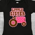 thumbnail image 4 of Inktastic Pink Tractor Little Sister Girls Baby Bodysuit, 4 of 5