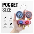 thumbnail image 2 of HS-M02 Air Conditioner Manifold Gauge Set Refrigerant Tools For R410A R32 R22 With Hoses Adapter ,Easy to Install, 2 of 7