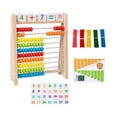 thumbnail image 1 of Ábaco de madera para niños, marco de cálculo matemático, juguete de aprendizaje preescolar, ábaco de matemáticas con varillas aritméticas para niños, 1 of 9