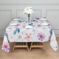 thumbnail image 4 of 42x42 Inch Waterproof Square Tablecloth, Thickened Polyester Table Cover for Dining & Parties, Floral Print, 4 of 6