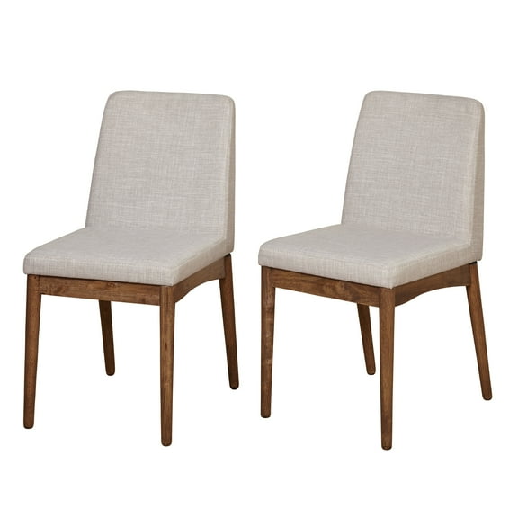 Bellamy Studios Pierre Indoor Dining Chairs, Set of 2, Walnut/Light Gray