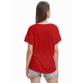thumbnail image 6 of Women's Short Sleeve V-Neck Shirts Loose Casual Tee T-Shirt, 6 of 6