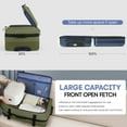thumbnail image 5 of 20" Carry On Luggage Airline Approved,Softside Suitcase with Wheels Heavy-Duty Waterproof Wheeled Luggage Bag, Army Green - TA069, 5 of 10