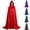 Red, variant on Women Solid Satin Cloak Full Floor Length Hooded Cape Poncho Witch Party Dress Up October 31st Holiday Outfits for Women