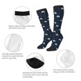 thumbnail image 4 of Picia Women Crew Soft Moisture-wicking Socks Night Forest Wolf Pattern Design Cotton Socks, One Size fit All, 4 of 9