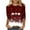 4Wine, variant on Christmas Shirts for Women 3/4 Sleeve Sparkle Glitter Xmas Tree Print Pullover Tops Fashion Holiday Christmas Clothes