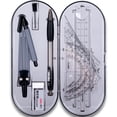 thumbnail image 5 of Bingirl 8-Piece Math Tool Set with Geometry Compass, Ruler, Triangle, Protractor, Eraser, 5 of 5