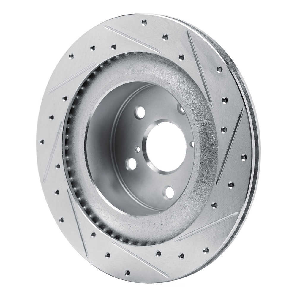 Dynamic Friction Company 631-75059L DFC Brake Rotor - Drilled And Slotted - Silver