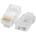 thumbnail image 2 of axGear Cat6 Connecteur Passant RJ45 Plaqué Or Modulaire Cristal Head, 2 of 8