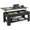 Black, variant on CL.HPAHKL Coffee Table with Lift Top, Small Rising Wooden Dining Center Table with Storage Shelf & Hidden Compartment for Living Room Apartment Reception Room, Brown