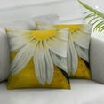 thumbnail image 3 of BANET Pillowcase  Daisy Yellow Floral Flowers Striped Square Throw Pillow Cover Protector Pillow Sham Pillow Case with Zipper Set of 2 12x12in, 3 of 7