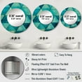 thumbnail image 5 of DESIGN ART Designart "Turquoise Triangles" Abstract Shapes Round Bathroom Mirror - Blue Modern Round Wall Décor 23x23 - Disc of 23 Inch, 5 of 7