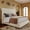 Cream, variant on Merluxy Upholstered Queen Bed Frame with Headboard Sleigh Platform Tufted Bed/Black