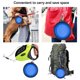 thumbnail image 4 of Cuenco plegable para perros, paquete de 2 cuencos de viaje para perros y gatos, cuencos plegables para perros, platos de comida con clip de mosquetón, cuenco para perros para senderismo Jormftte CPB-US-ZMR36-1, 4 of 5