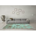 thumbnail image 3 of Ahgly Company Indoor Rectangle Abstract Light Blue Modern Area Rugs, 5' x 7', 3 of 4