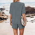 thumbnail image 4 of Summer Women's Casual Suit Tops And Shorts Fashion Two-Piece Set, 4 of 9