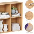 thumbnail image 4 of Anhdah 6 Cube Storage Organizer, Cube Bookcase Closed Back Panel Bedroom, Living Room, Home Office, Closet Bookshelves Natural Oak, 4 of 8