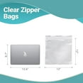 thumbnail image 4 of Clear Polyethylene Zipper Bags, 6 mil Heavy Duty Seal Top, 500 Count, 12 x 12 in, 4 of 7