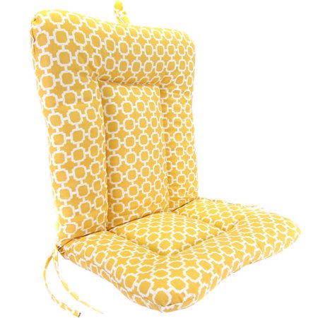 Jordan Manufacturing Outdoor 21" x 38" x 3.5" Euro Style Chair Cushion, 1-Pack - Hockley Banana