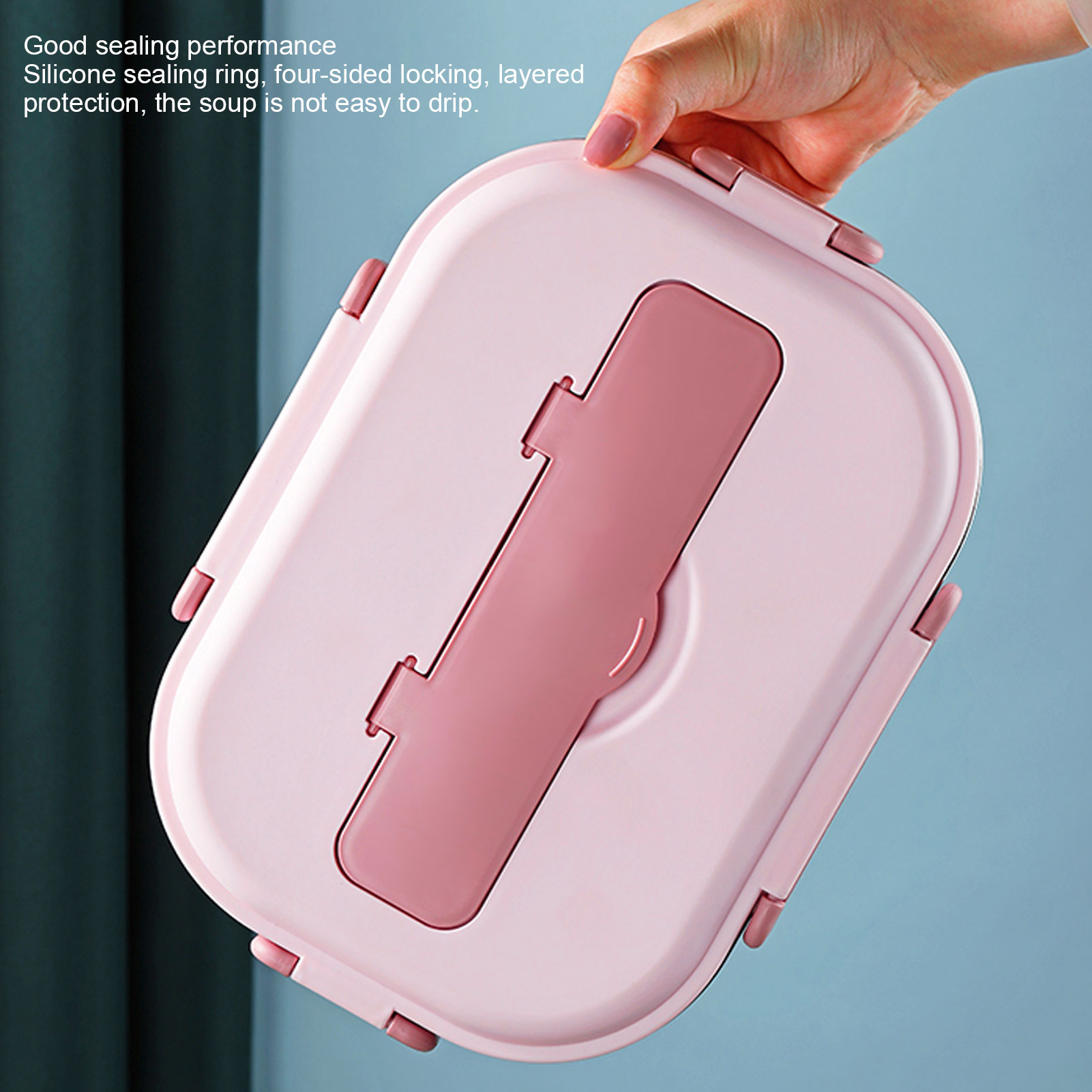 Lunch Box for Kids & Adults - Stainless Steel / ABS – Pink & Blue