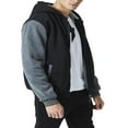 thumbnail image 3 of Winter Jacket for Men with Hood  Contrast Color  Long Sleeve Zip Sweatshirt, 3 of 7
