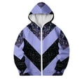 thumbnail image 1 of GigrtiJin Chandails à Capuchon pour Enfants à Rayures Imprimées Veste à Capuche Zippée avec Poche Tenue Athlétique Décontractée Tendance, 1 of 4