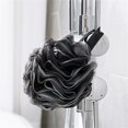 thumbnail image 4 of Happon 1 Pack Large Shower Loofah Sponge, Mesh Bulk Pouf Sponge Bath Puff, Black Bath Ball, Men Women Bathroom Exfoliating Accessories (70g), 4 of 5