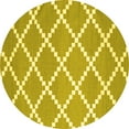 thumbnail image 1 of Ahgly Company Indoor Round Abstract Yellow Contemporary Area Rugs, 8' Round, 1 of 4