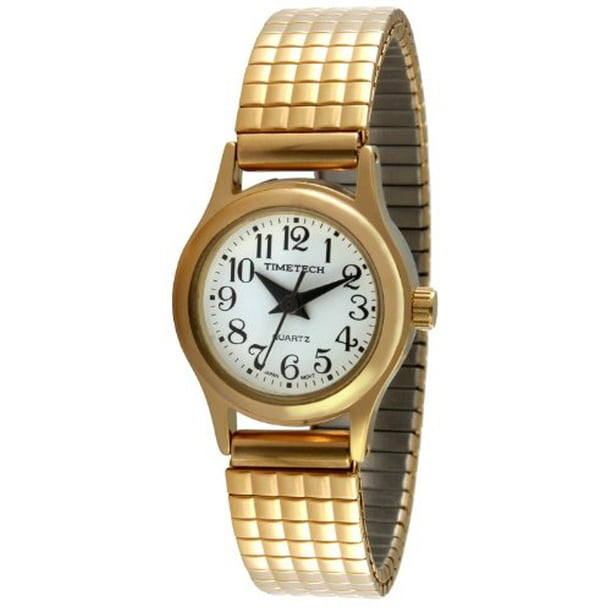 Timetech timetech women's 14k gold plated stretch expansion bracelet