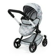 thumbnail image 3 of Bayer Design Doll Pram - Grey/Pink Stars - W/ Shoulder Bag, Fits Dolls up to 18", Adjustable Handle & Swivel Wheels, Basket, Ages 3+, 3 of 8