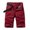 Red, variant on WREESH Men's Casual Shorts Cargo Shorts Summer Fashion Solid Color Casual Shorts Athletic Shorts Cargo Shorts Black