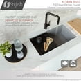 thumbnail image 3 of Stylish Rivo One-Handle Matte Black Pull Down Kitchen Faucet Height 14" K-148N, 3 of 14