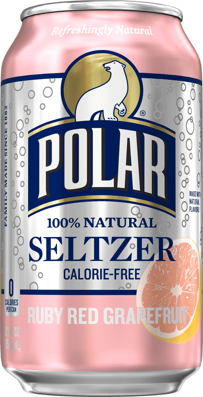 Polar Ruby Red Grapefruit Seltzer Water, 12 fl oz, 24 Count Cans
