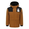 thumbnail image 4 of RXIRUCGD USB Intelligent Constant Temperature Heated Windproof Plus Size Coat For Men And Women Winter 4 Heated Jacket Coat( Brown, Size:M ), 4 of 4