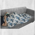 thumbnail image 5 of Sea Animals Soft Flannel Fleece Throw Blanket, Fierce Predator Wild Shark Swimming Sharp Teeth Bite Nautical Theme Pattern, Cozy Plush for Indoor and Outdoor Use, 60" x 80", Blue White, by Ambesonne, 5 of 5