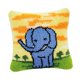 thumbnail image 1 of Kit de alfombra de gancho de cierre de 17x17 pulgadas, kit de funda de cojín decorativo, cojín de sofá, bordado perforado Elefante, 1 of 9