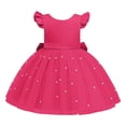 thumbnail image 4 of RMGVDSD Toddler Girls Dresses Kids Birthday Princess Tutu Dress Little Girl's Wedding Party Gown Ruffle Sleeve Formal Dresses 3-4 Years, 4 of 5