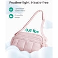 thumbnail image 5 of Anti Theft Crossbody Bags for Women Travel Purse, Medium Quilted Puffy cross body bag, Handbags Shoulder Purses,Light Gray, 5 of 7