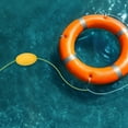 thumbnail image 4 of Uxcell 2Pcs Nylon Float Rope Tow Line with Stainless Steel Hook Drift Rope Marker Buoy Orange 16FT, 4 of 6