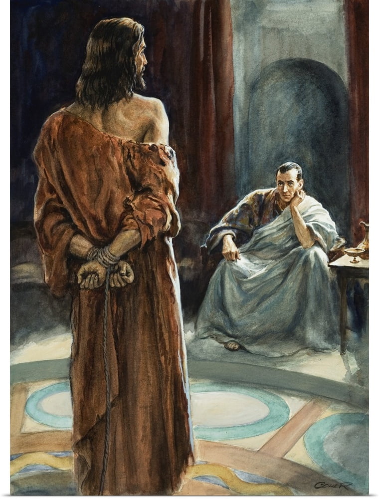 Great BIG Canvas | Rolled Henry Coller Poster Print entitled Christ in ...