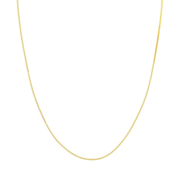 14k Yellow Gold 1.1mm Mariner Chain Necklace Spring-Ring Closure 18 Inch Chain Necklace for Women and Men