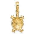 thumbnail image 4 of Diamond2Deal 14K Yellow Gold Land Turtle Charm Pendant for Women (L- 0.83 in, W- 0.39 in), 4 of 4