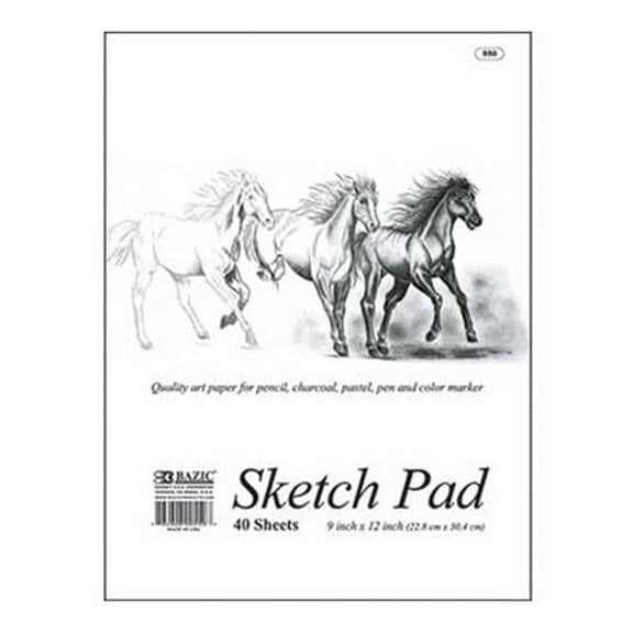 Bazic 40 Count Premium Sketch Pad 9 x 12 in. Pack of 48