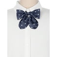 thumbnail image 4 of INSPIRE CHIC Women's Polka Dots Pre-tied Adjustable Straps Bow Ties for Uniform Casual Navy Blue, 4 of 5