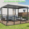 thumbnail image 2 of Metal Garden Fence 75ft(L)×40in(H) No Dig Fence Panels with Gate Fencing for Yard Animal Barrier Decorative Garden Fencing for Backyard Patio Garden Flower Beds, 2 of 8