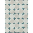 thumbnail image 2 of Addison Rugs Chantille Indoor/Outdoor Transitional Circles Teal Washable Rectangle Rug, 8' x 10', 2 of 6