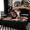 thumbnail image 4 of Meiyoeat Patriotic Dirt Bike King Size Comforter Sets 3Pcs,USA Flag Print Comforters King Size,Red Black,1 Comforter and 2 Pillowcases, 4 of 6