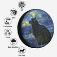 thumbnail image 6 of Kll Shambhala Cat In Van Gogh Impressionist Tire Cover,Universal Wheel Tire Cover For Trailer, Rv, Suv, Truck,Camper And Many Vehicle,(15 Inch), 6 of 7