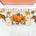 thumbnail image 5 of It''s Fall Y''all Pumpkin Patch Kitchen Rugs Set of 2, Autumn Maple Leaves Kitchen Mats Decor, Teal Farmhouse Thanksgiving Floor Door Mat Home Decorations - 17x30 and 17x47 Inch, 5 of 5
