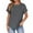 Gray C, variant on Horkkom Short Sleeve Shirts for Women Crew Neck Solid Color T Shirts Casual Loose Comfy Basic Tees XL